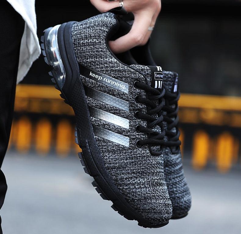 Exclusive Couple Running Shoes | Breathable Mesh — Black ash 8877 — Size 36 — Alternate View 11