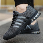 Exclusive Couple Running Shoes | Breathable Mesh — Black ash 8877 — Size 36 — Lifestyle View