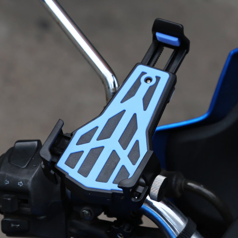Exclusive Bicycle anti-drop mobile phone holder — Green Loading handlebar — Front View