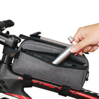Exclusive Bicycle Front Beam Storage Bag — Grey — Size One size — Top View