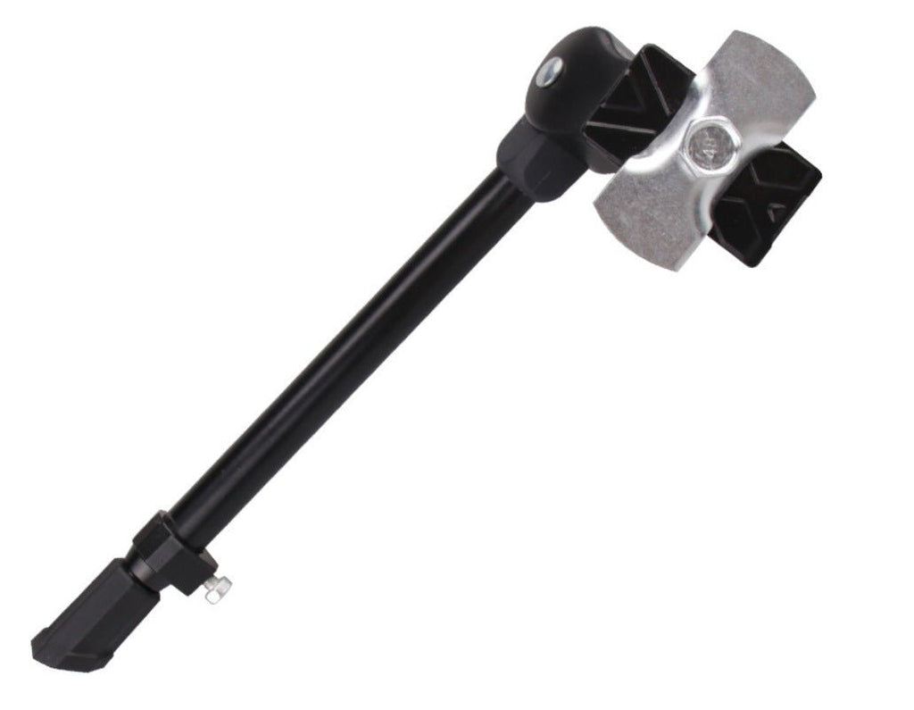 Exclusive Adjustable Alloy Bicycle Kickstand — White — Top View