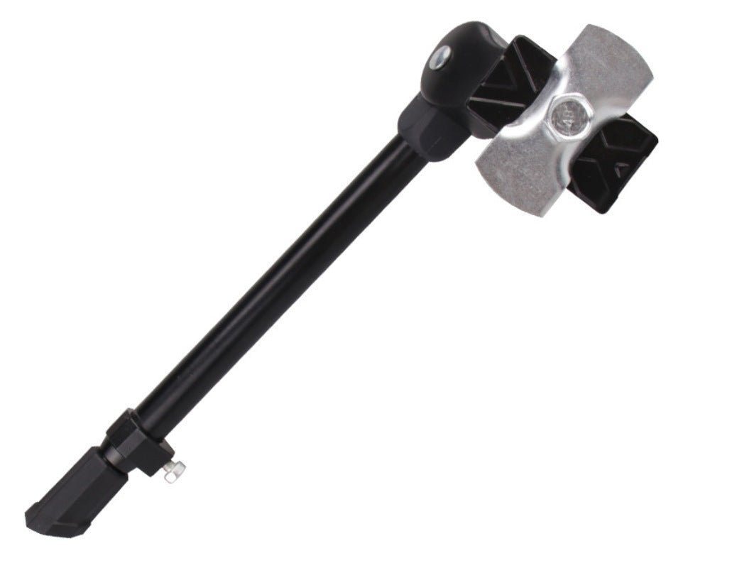 Exclusive Adjustable Alloy Bicycle Kickstand — White — Top View