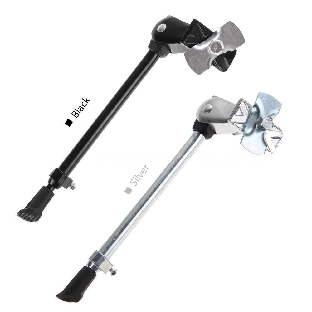 Exclusive Adjustable Alloy Bicycle Kickstand — White — Front View