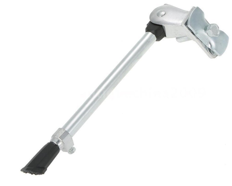 Exclusive Adjustable Alloy Bicycle Kickstand — White — Back View