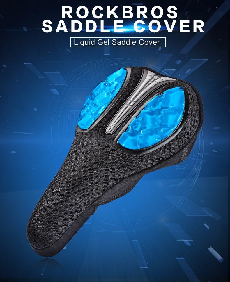 Exclusive Bicycle Gel Saddle Cover — Red — Size Lycra — Side View