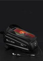 Exclusive Bicycle Mobile Phone Touch Screen Upper Saddle Bag — Black 7.2 Inch — Size Average Size — Alternate View 7