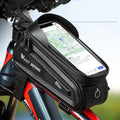 Exclusive Bicycle Mobile Phone Touch Screen Upper Saddle Bag — Black 7.2 Inch — Size Average Size — Front View