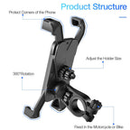 Exclusive Bicycle navigation mobile phone bracket — Black — Back View