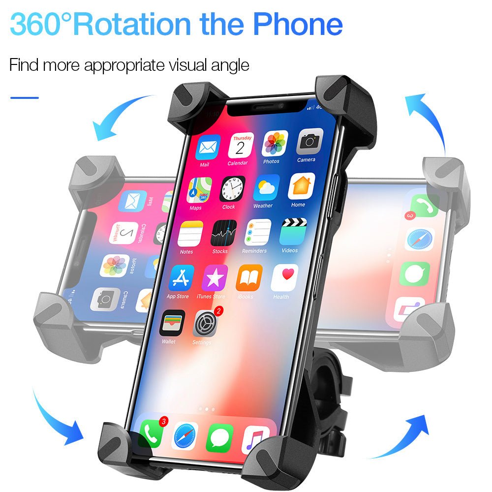 Exclusive Bicycle navigation mobile phone bracket — Black — Detail View
