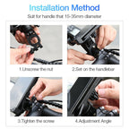 Exclusive Bicycle navigation mobile phone bracket — Black — Side View