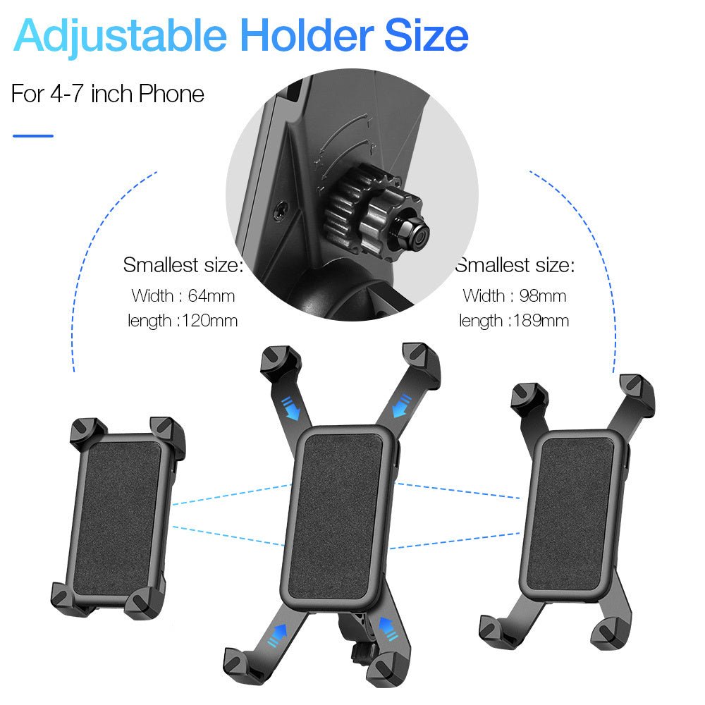 Exclusive Bicycle navigation mobile phone bracket — Black — Top View
