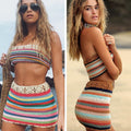 Exclusive Bikini Swim Skirt – Stylish & Comfortable — Apricot — Size One size — Front View