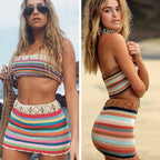 Exclusive Bikini Swim Skirt – Stylish & Comfortable — Apricot — Size One size — Front View