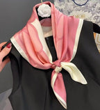 Exclusive Black And White Floral Scarf — Color Matching Black Coffee — Alternate View 8