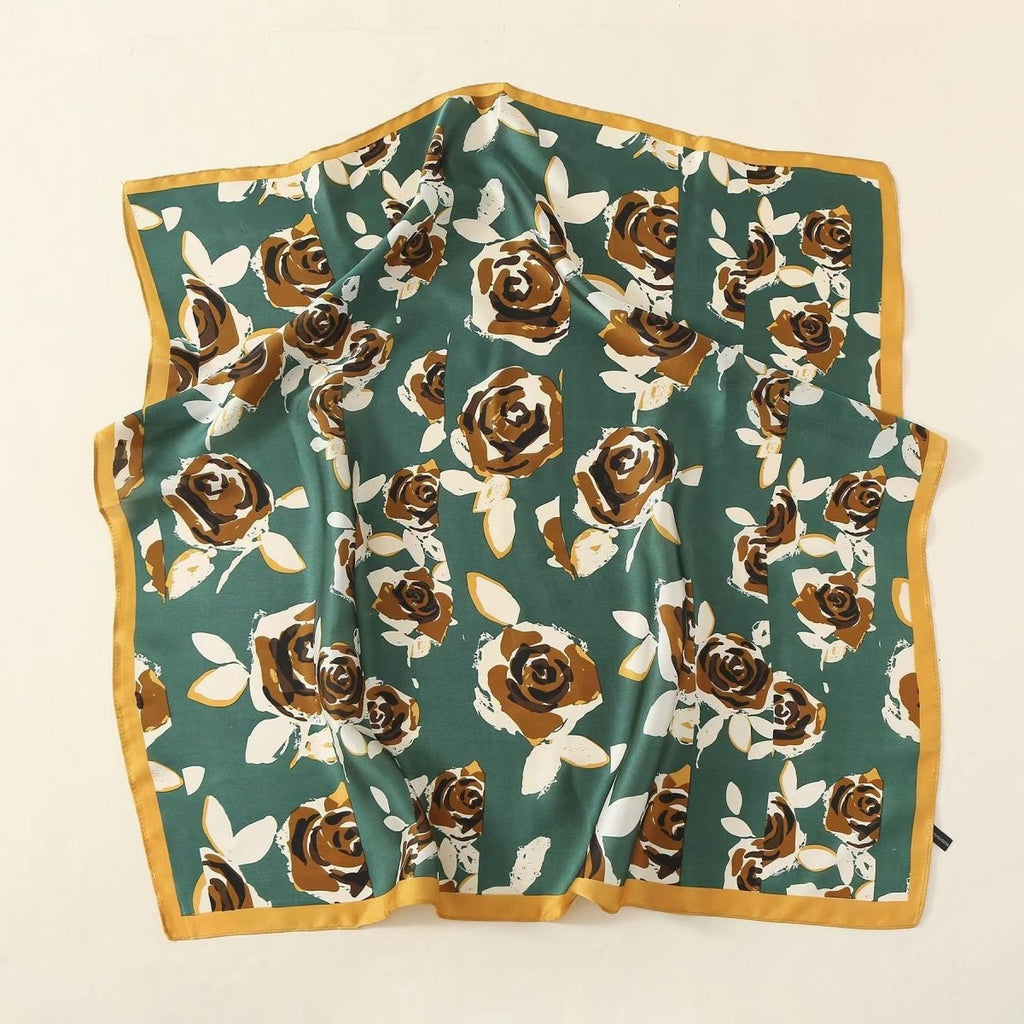 Exclusive Black And White Floral Scarf — Color Matching Black Coffee — Alternate View 11