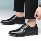 Exclusive Block Carved Casual Leather Shoes For Men — White — Size 38 — Alternate View 10