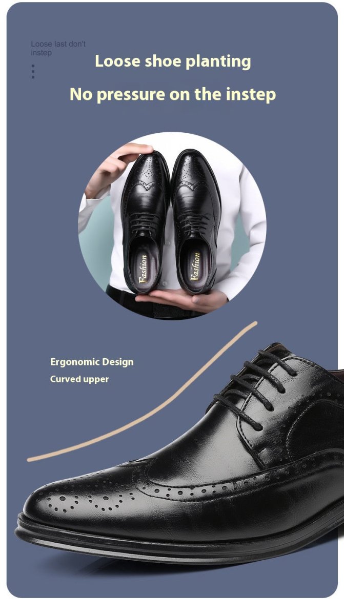 Exclusive Block Carved Casual Leather Shoes For Men — White — Size 38 — Alternate View 8