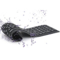 Exclusive Foldable Silicone Keyboard | Bluetooth & Waterproof — Black — Front View