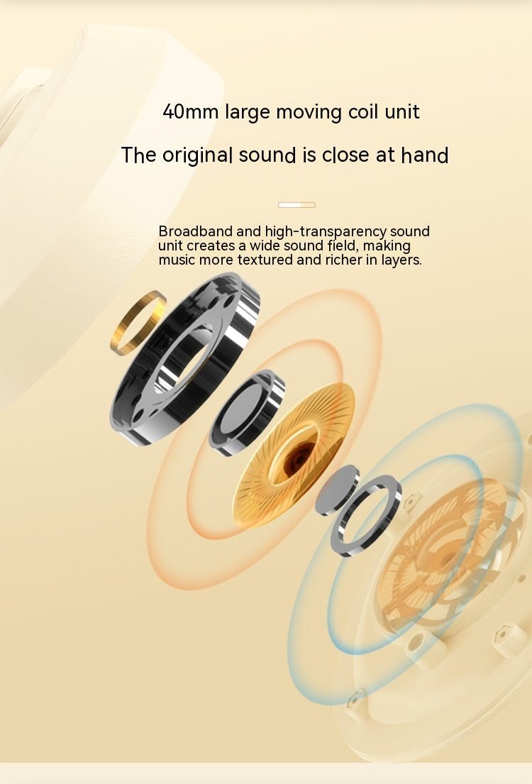 Exclusive Extra Bass Bluetooth Headset | Wireless Deep Bass Headphones — Beige — Alternate View 8