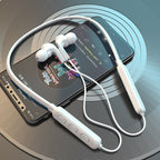 Exclusive Bluetooth Headset Halter Sports Running — BT71 Black — Size USB — Front View