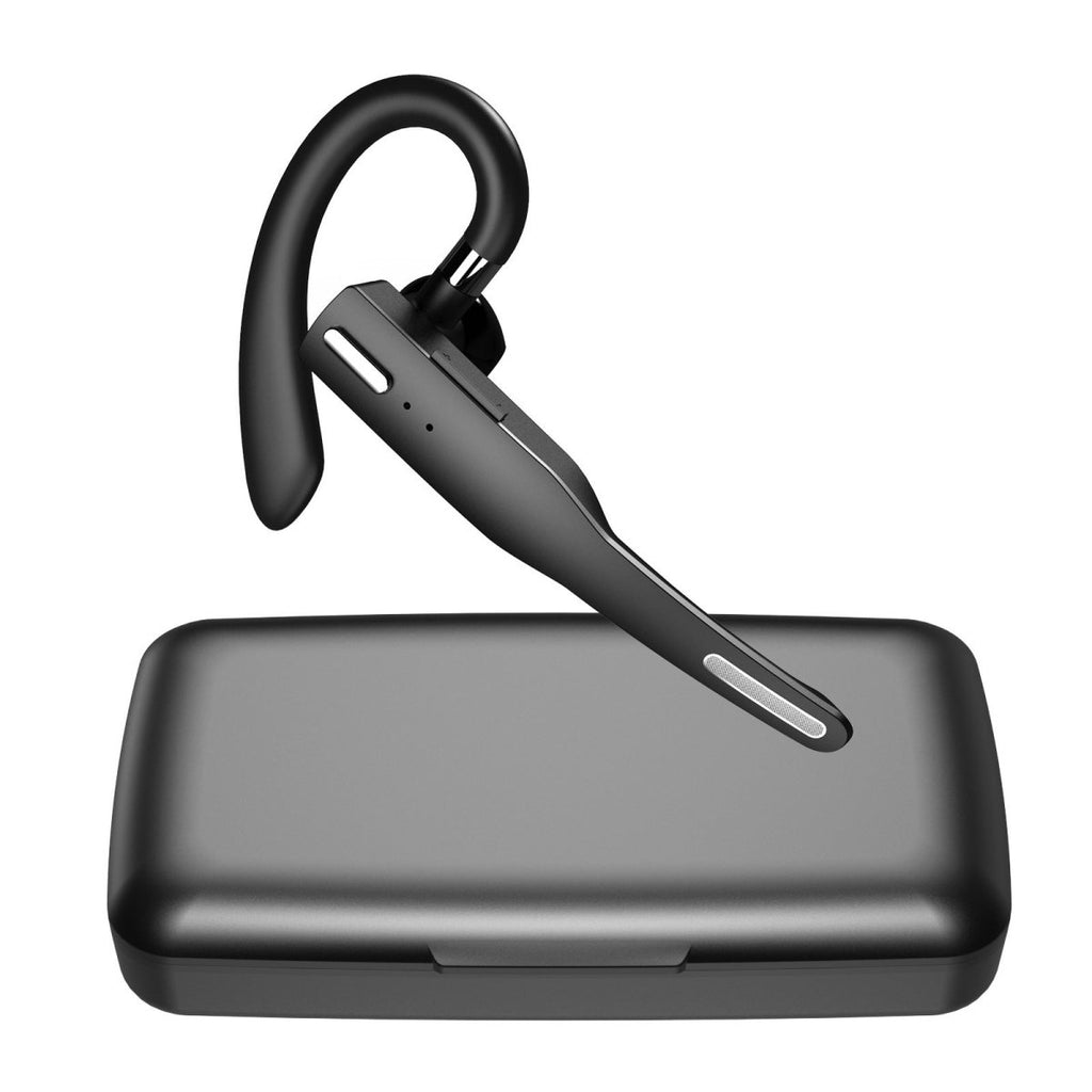 Exclusive Bluetooth Headset Single Hanging Ear Type Business Model — Black — Size YYK525 with warehouse — Back View