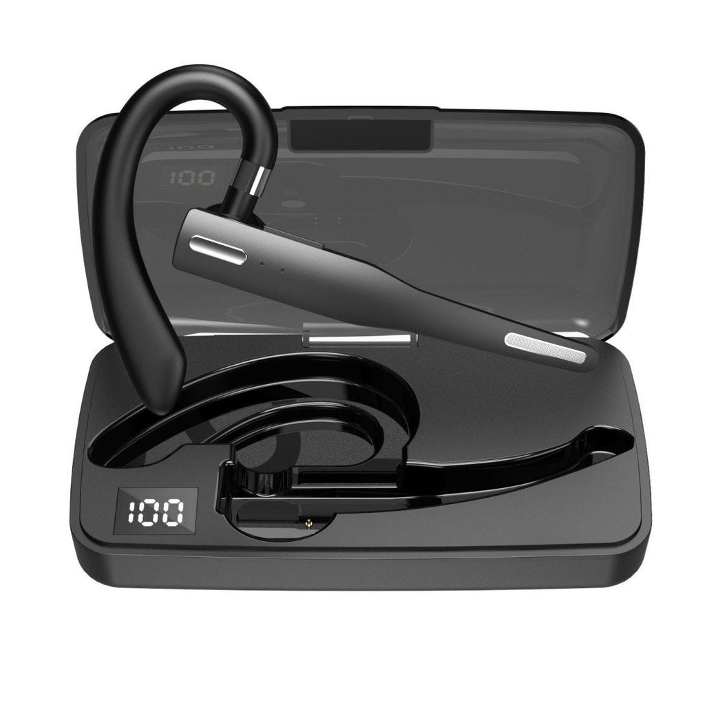 Exclusive Bluetooth Headset Single Hanging Ear Type Business Model — Black — Size YYK525 with warehouse — Side View
