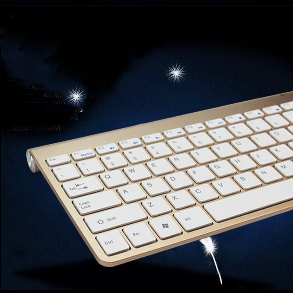 Exclusive Bluetooth keyboard and Mouse — Gold — Top View
