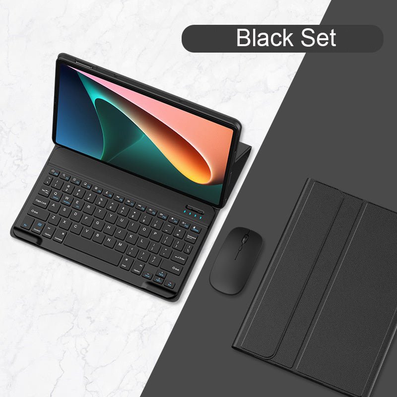 Exclusive Bluetooth Keyboard Holster Tablet Case — Black — Size Keyboard — Width Mi Pad 5or5 Pro — Detail View