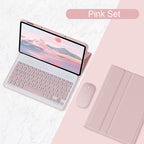 Exclusive Bluetooth Keyboard Holster Tablet Case — Black — Size Keyboard — Width Mi Pad 5or5 Pro — Back View