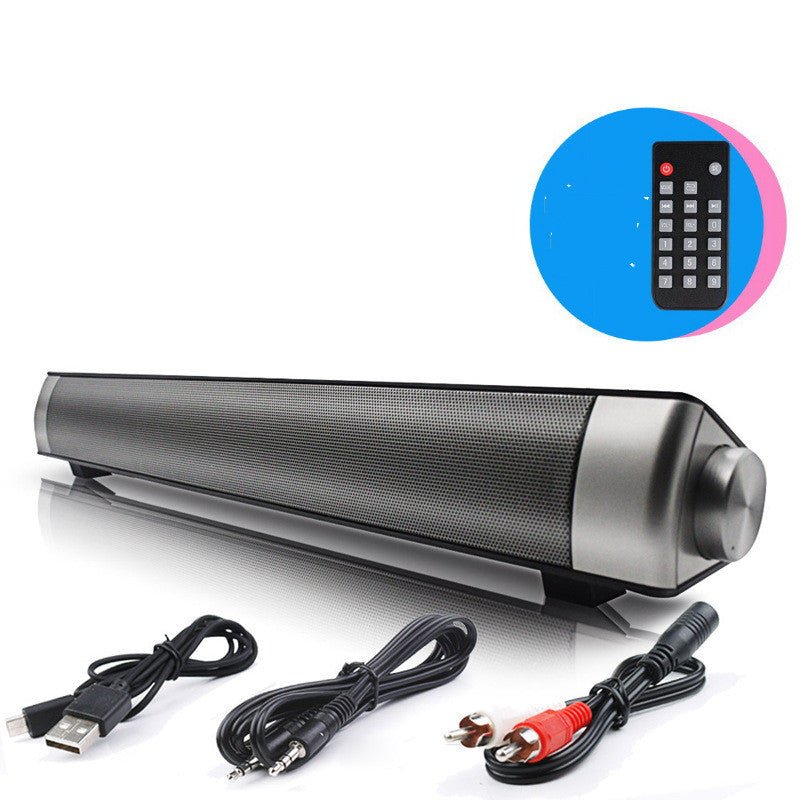 Exclusive Bluetooth Speaker Home Sound Blaster Remote Control Version — Black — Size USB — Back View