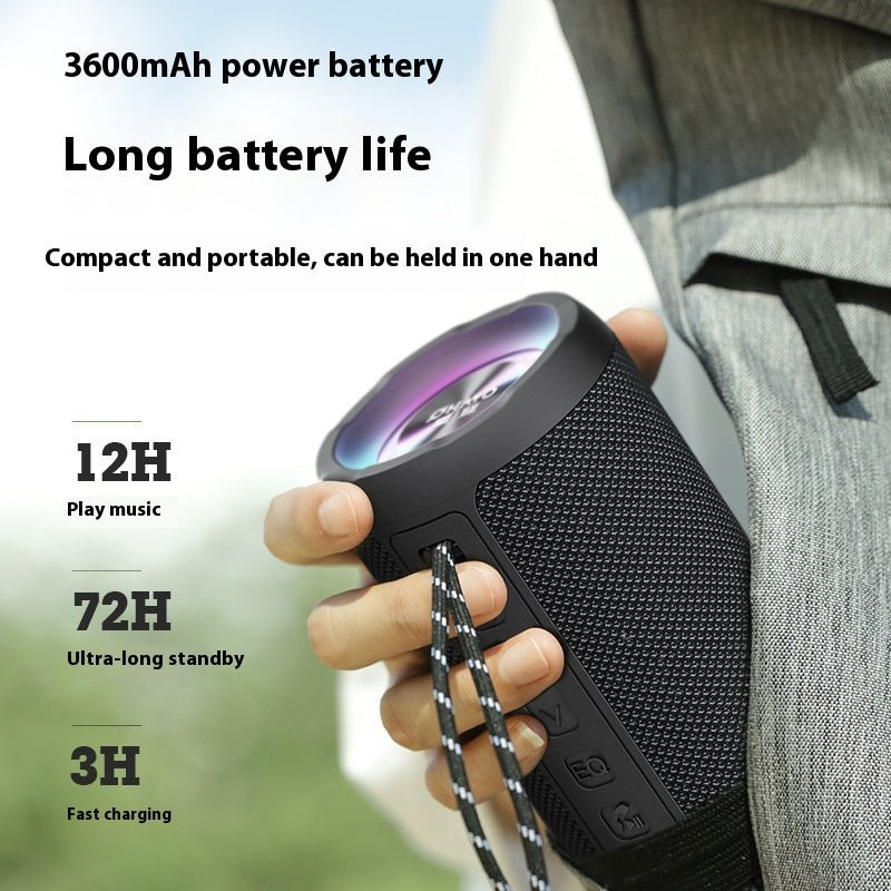 Exclusive Bluetooth Speaker | Portable Wireless Rich Bass — Black Standard Edition — Detail View