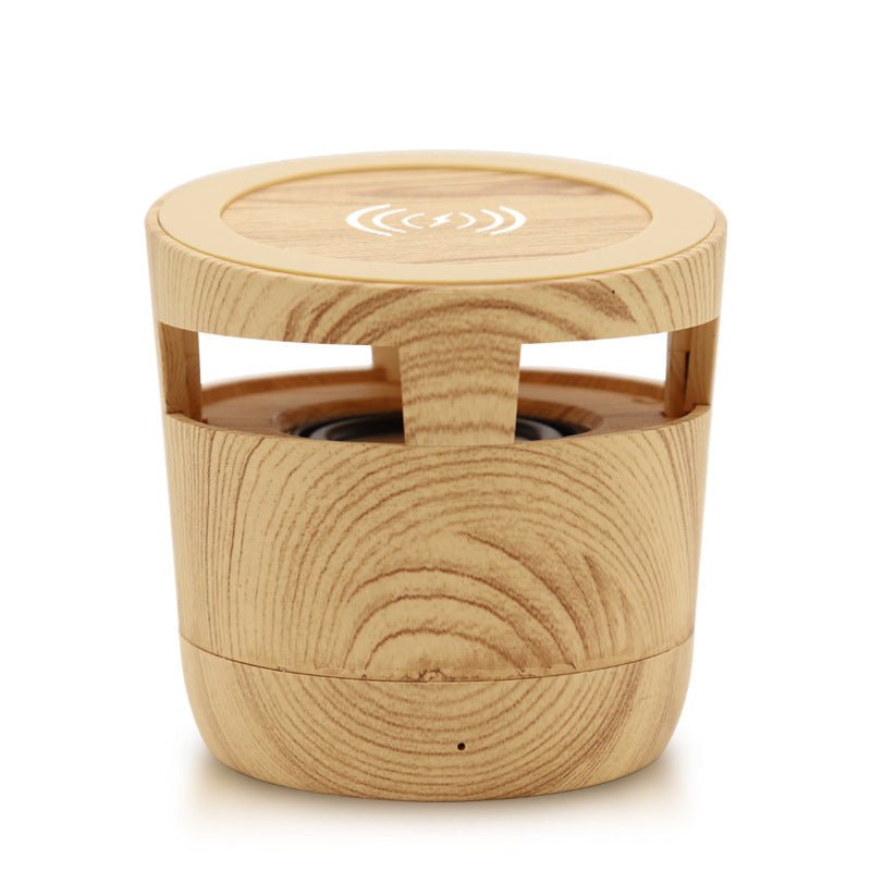 Exclusive Vintage Wood Grain Subwoofer — White — Size 5W — Width USB — Lifestyle View