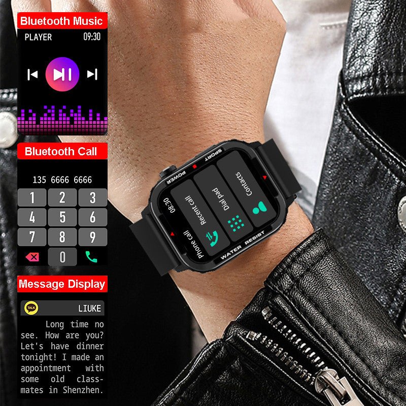 Exclusive Bluetooth Sports Smartwatch | Fitness Tracker Heart Rate — Black — Size Watch Only — Alternate View 9