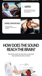 Exclusive Bone Conduction Bluetooth 5.0 Waterproof Headphones — Black — Alternate View 8