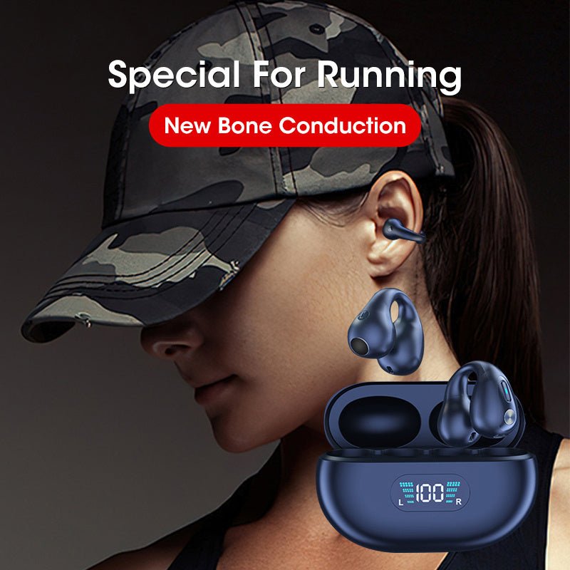 Exclusive Bone Conduction Headphones — Black — Back View