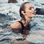 Exclusive Bone Conduction Swimming Headphones | Waterproof MP3 Fitness — Black 8GB RAM — Side View