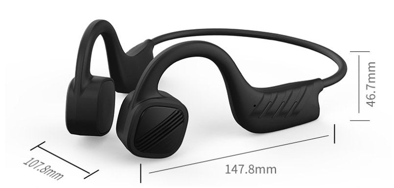 Exclusive Bone Conduction Swimming Headphones | Waterproof MP3 Fitness — Black 8GB RAM — Alternate View 10