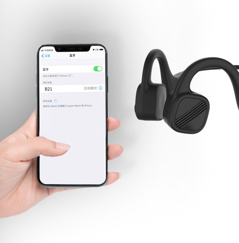 Exclusive Bone Conduction Swimming Headphones | Waterproof MP3 Fitness — Black 8GB RAM — Alternate View 8