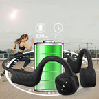 Exclusive Bone Conduction Swimming Headphones | Waterproof MP3 Fitness — Black 8GB RAM — Back View