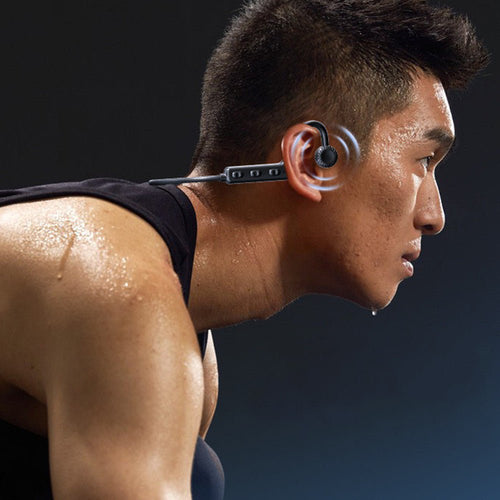Exclusive Bone Sound Conduction Bluetooth Headset — Black — Side View