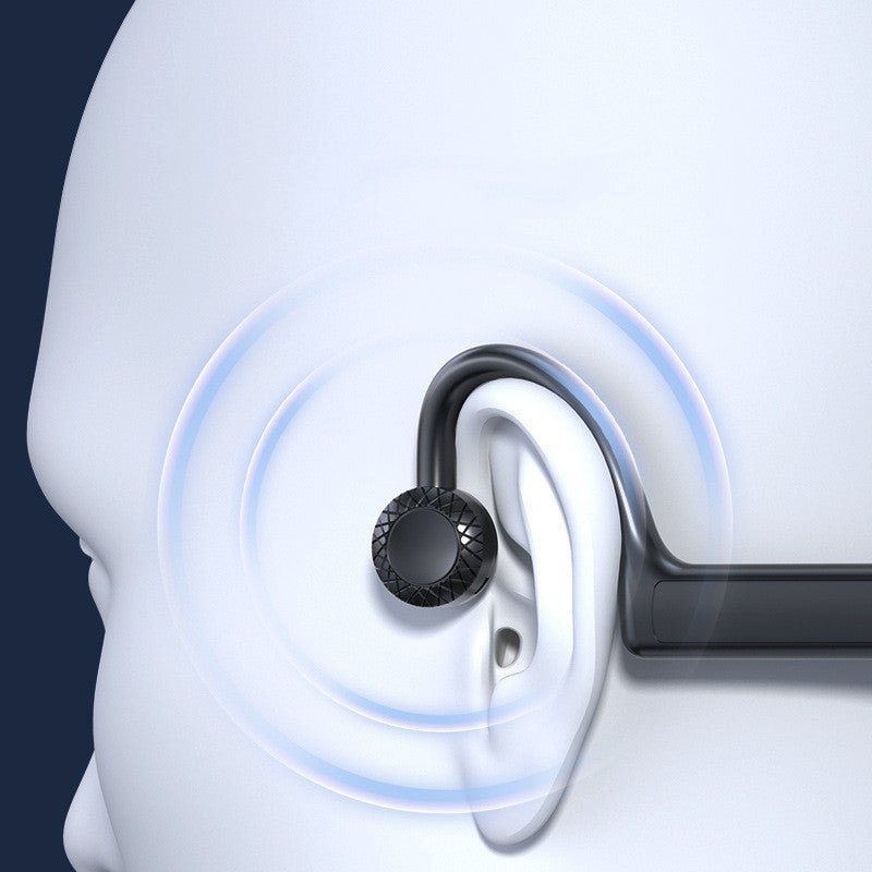 Exclusive Bone Sound Conduction Bluetooth Headset — Black — Detail View
