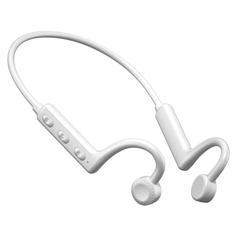 Exclusive Bone Sound Conduction Bluetooth Headset — Black — Back View