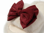 Exclusive Bow Opening Cotton Slippers Home Plush — Brown — Size 36to37 — Alternate View 8