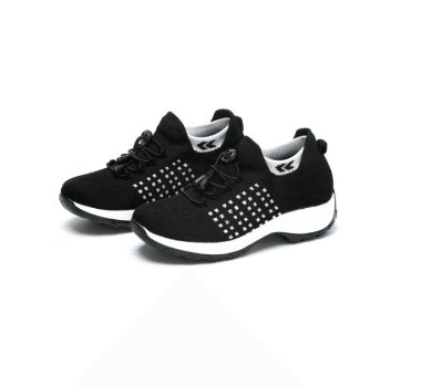 Exclusive Breathable Mesh Socks Running Shoes — Black white — Size 35. — Alternate View 9