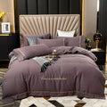 Exclusive Brushed Bedding Set | Soft Brushed Sheets Queen King — White — Size Increase — Front View