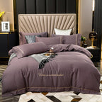 Exclusive Brushed Bedding Set | Soft Brushed Sheets Queen King — White — Size Increase — Front View