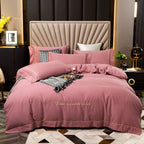 Exclusive Brushed Bedding Set | Soft Brushed Sheets Queen King — White — Size Increase — Detail View