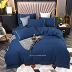 Exclusive Brushed Bedding Set | Soft Brushed Sheets Queen King — White — Size Increase — Side View