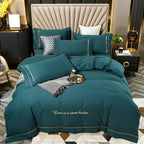 Exclusive Brushed Bedding Set | Soft Brushed Sheets Queen King — White — Size Increase — Lifestyle View