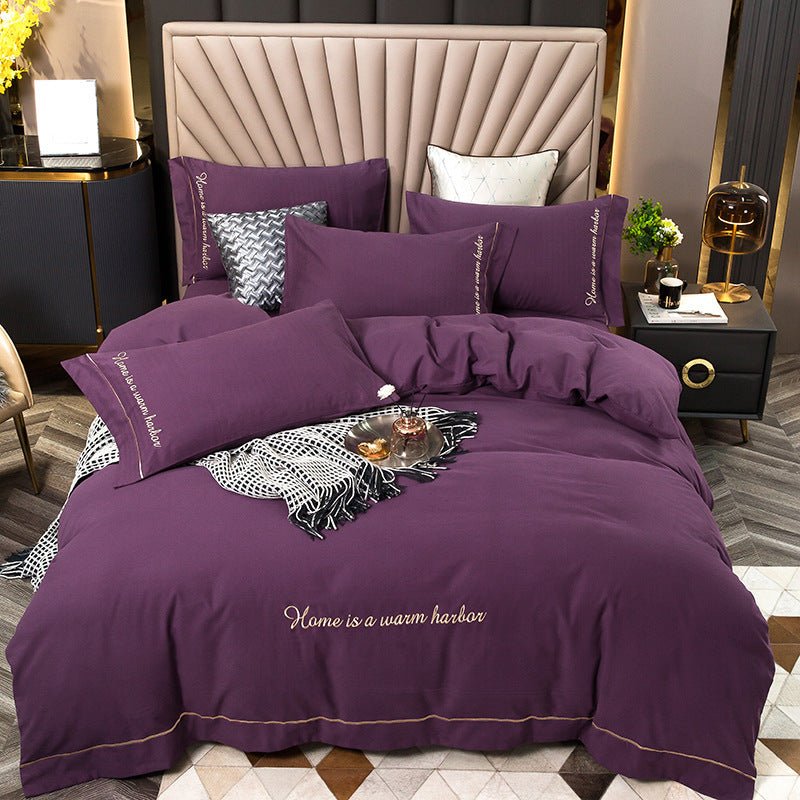 Exclusive Brushed Bedding Set | Soft Brushed Sheets Queen King — White — Size Increase — Top View